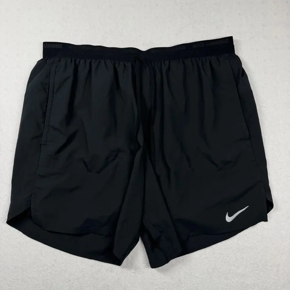 Nike Running Dri-FIT Men’s Shorts XL Black 7” Lightweight Drawstring Pockets